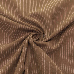 Woven Striped Cotton TISFI Hazelnut / White